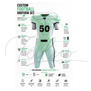 Uniforme de Fútbol Americano con Nombre y Número del Equipo, Uniforme de Fútbol Americano en Diferentes Colores - Product Image 6