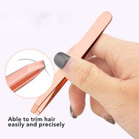 Ensemble de 3 pinces à épiler professionnelles à pointe inclinée en acier inoxydable réutilisables et durables pour l'épilation des sourcils et l'extension des cils