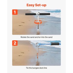 Ancore a spirale in acciaio inossidabile da 18 pollici per barche, a vite, per sabbia e acque poco profonde - Product Image 4