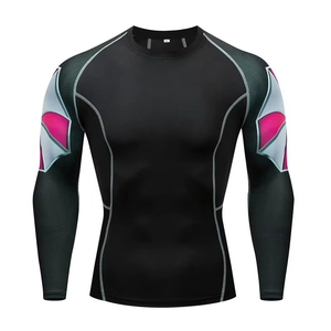 Maillot de bain sublimé en Spandex/Polyester pour homme, à séchage rapide, respirant, à manches longues, protection anti-UV, idéal pour le surf et le fitness - Product Image 1