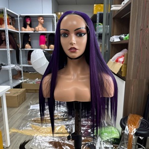 Peluca de Cabello Virgen Vietnamita Liso de Alta Calidad, Color Morado, para Mujeres, Precio al por Mayor, Producto Capilar de Moda - Product Image 6