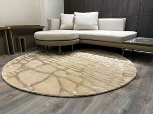 Alfombra OMTS Hecha a Mano con Lana y Seda, Diseño Geométrico Moderno, Extra Gruesa, para Uso Comercial y Doméstico - Product Image 2