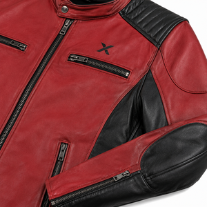 Chaqueta de Motocicleta de Cuero Unisex Caf |   Impreso |   Adultos |   Rojo Negro Verde Marrón |   Fabricante OEM ODM |   Diseño Premium - Product Image 3