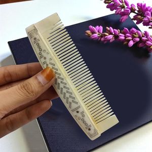 Tradebyd Luxury Bone Hair <b>Comb</b> <b>Wide</b> Tooth Hair Care <b>Comb</b> Handmade Grooming Tool for Daily Styling - Product Image 1