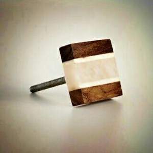 Boutons de porte élégants en bois et marbre, faits à la main, pour commodes, tiroirs, armoires, meubles, poignée de qualité supérieure - Product Image 4