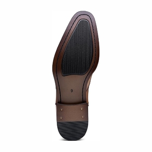 Men's Brown Leather Shoes Genuine Leather British Style High-end Burnished Finish Business Formal Wedding Groom Shoes - Product Image 4