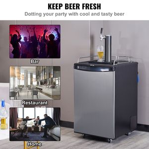 Dispenser Birra a Spillatura Singola con Cilindro CO2, Vassoio Raccogligocce e Controllo Temperatura 0-10°C per Feste, Kegerator Birra da 5L - Product Image 2