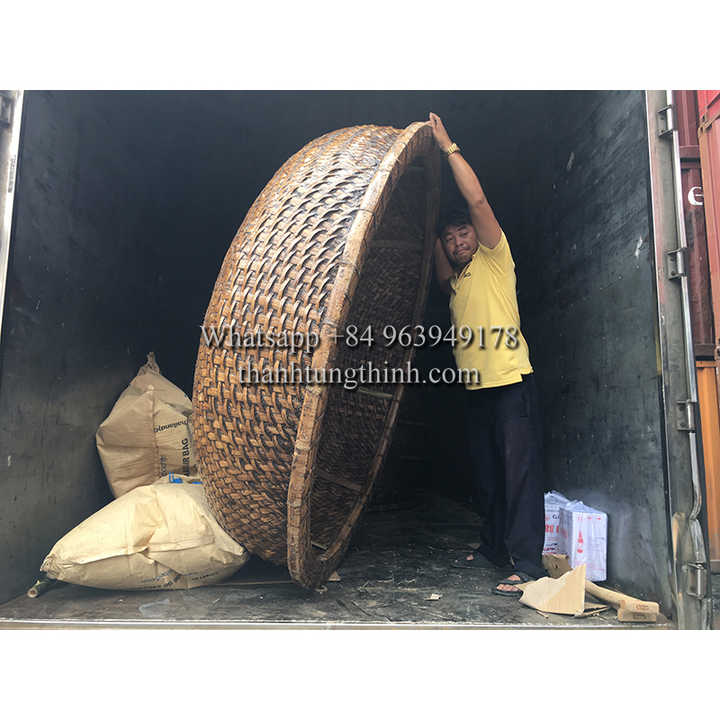 Cheap Inflatable Vietnamese Traditional Bamboo Boat Contact +84 937 545 579