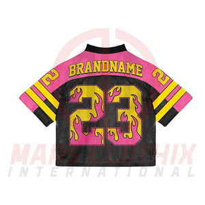 เสื้อฟุตบอลอเมริกันแบบไหล่ตก โพลีเอสเตอร์ ขายดีอันดับต้นๆ สกรีนลายตามสั่ง ชุดกีฬา เสื้อฟุตบอลอเมริกัน - Product Image 4