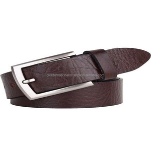Ceinture décontractée pour hommes en cuir véritable de qualité exportée avec boucle en métal en nickel massif ou en laiton dans toutes les tailles personnalisées - Product Image 2