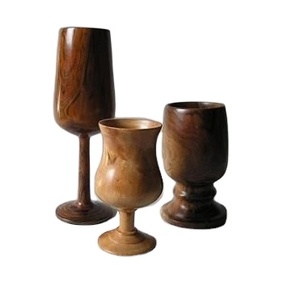 Ustensiles de cuisine de forme ronde faits à la main, meilleures ventes, table en bois de haute qualité, verre d'eau potable - Product Image 5
