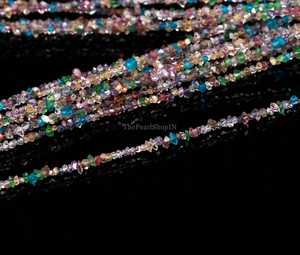 Multi <b>Color</b> Herkimer Diamond <b>Beads</b> Natural Uncut Raw 2-3MM Tiny Rough Gemstone <b>Beads</b> For Jewelry Making Herkimer Diamond Bulk - Product Image 2
