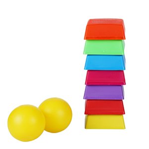 Juego de Siete Piedras o Pithu de PVC Colorido, Juguete Inflable Antideslizante para Lanzar a la Atrapa, para Fiestas Infantiles, Juego al Aire Libre o en Interiores - Product Image 3