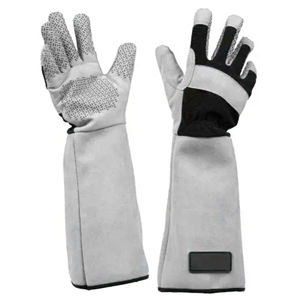 Cowhide Split Leather Anti-Vibration Durable Safety Gloves Flame Fire Resistant with <b>Wrist</b> <b>Support</b> for Fireproof Environments - Product Image 3