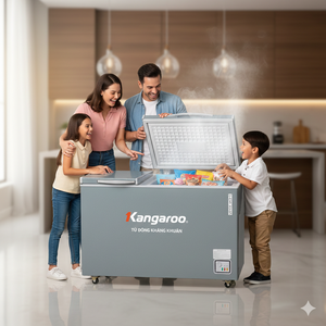 Congélateur coffre Kangaroo fabriqué au Vietnam, 1 porte, capacités 90L/140L/286L/375L, dégivrage manuel, porte pliante, pour usage domestique et commercial - Product Image 6