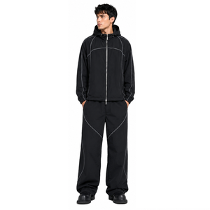 <b>Men</b> Nylon Tracksuit Waterproof Windbreaker Sports Suit Lightweight <b>Jacket</b> and Pants Wholesale Factory Nylon Tracksuits - Product Image 1