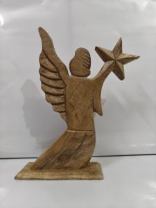 Angles en bois, angles découpés au laser, anges artisanaux en bois - Product Image 3