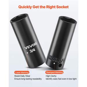 67 Piece 3/8 Drive <b>Impact</b> <b>Socket</b> <b>Set</b> 6 Point Shallow <b>Deep</b> SAE (5/16 3/4 In) Metric (8 mm 19 Mm) Swivel <b>Sockets</b> Adapters Carrying - Product Image 4