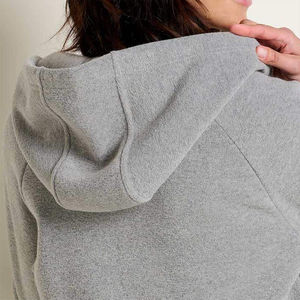 Sudadera con capucha corta azul marino para mujer, estampada, de tejido suave, forro polar, manga larga, elegante, estilo casual para el día a día, ecológica - Product Image 5