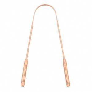Nettoyeur de langue en cuivre avec manche en métal, design minimaliste pour l'hygiène buccale - Product Image 3