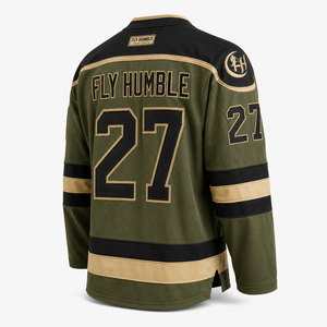 Fly Humble Ice Hockey Jersey Men's White Red Black 100% Polyester Quick Dry Adjustable Strap Full Sleeve Sportswear <b>Cheap</b> Price - Product Image 5
