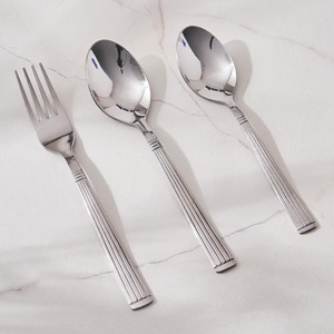 Modern Stainless Steel <b>Flatware</b> Set High Mirror Polish Rust Resistant Wedding Tableware 4-Piece Serving Utensils - Product Image 3