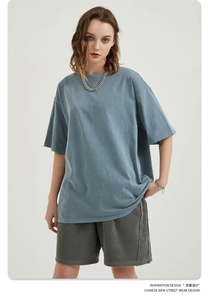 เสื้อยืดโอเวอร์ไซส์ทรงบ็อกซี่พรีเมียมผ้าคอตตอน 100% พิมพ์ลายกราฟิกสไตล์วินเทจแบบดิสเทรส สำหรับผู้ชาย - Product Image 3