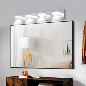 29\" Sleek Chrome LED <b>Vanity</b> <b>Light</b> Modern 4-<b>Light</b> Wall Fixture for Bathroom <b>Mirror</b> Shower Decor - Product Image 3