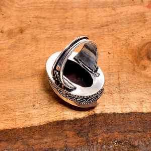 Anillo de Labradorita con Forma Ovalada, Plata de Ley 925, Estilo Bohemio, Joyería Hecha a Mano, Regalo para Mujer - Product Image 6