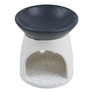 Brûleur d'huile noir décoratif en céramique, design coloré naturel, pour la maison, diffuseur de parfum naturel, porte-encens - Product Image 4
