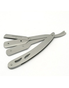 Navaja de Barbero Quirúrgica Tegra de Una Sola Hoja, Más Vendida, Hoja de Acero Inoxidable, Mango Metálico Plegable, Reutilizable, de Alta Calidad, Novedad - Product Image 1