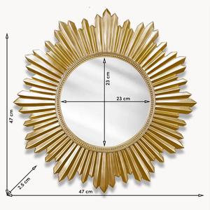 Miroir mural de luxe doré Armanda Miroir décoratif fait main, élégant et moderne - Product Image 4