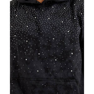 <b>Rhinestone</b> <b>Hoodies</b> OEM Factory Cotton Fleece Hoodie with Shiny Stone Design Custom Branding Available - Product Image 6