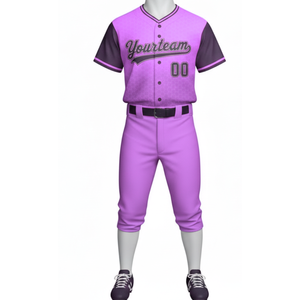 Prix de gros – Uniformes de baseball/softball en Spandex/Coton pour hommes – Ensemble maillot et pantalon à manches courtes de haute qualité pour l'été – Faible MOQ - Product Image 5