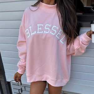 Womens Taupe <b>Brown</b> Oversized Crew Neck Sweatshirt Premium Heavyweight <b>Fleece</b> Long Sleeve Loungewear Top - Product Image 4