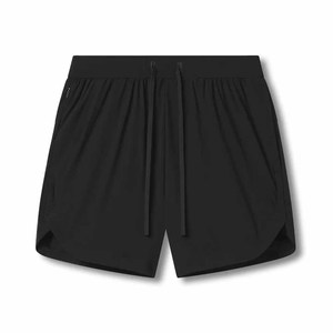<b>Men's</b> Gym Athletic Training <b>Shorts</b> 100% Polyester Solid Color Mid Waist Knitted Breathable <b>Zip</b> <b>Pocket</b> Casual Dark - Product Image 4