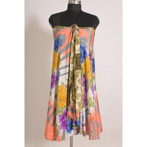 Women's Boho Vintage Floral Printed Handmade Silk <b>Wrap</b> Skirt Natural Waist Ankle-Length All Season Skirt - Product Image 4