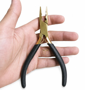 Pinzas Profesionales con Recubrimiento de Titanio para Extensiones de Cabello, Herramienta de Conexión de Anillos Micro y Nano de 3 Orificios - Product Image 2