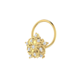 AJRETAIL 0.04 Carat Natural Diamond <b>Nose</b> <b>Pin</b> HI Color VS-SI Clarity Fine Rings Product Category - Product Image 4