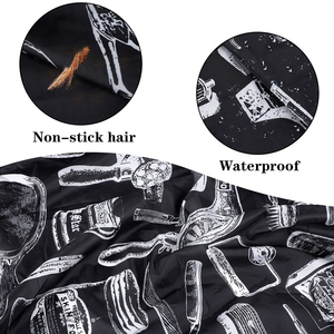 Cape de Coiffure Professionnelle Imperméable en Polyester pour Barbier et Salon, Personnalisable par Sublimation avec Fermeture au Cou - Product Image 4