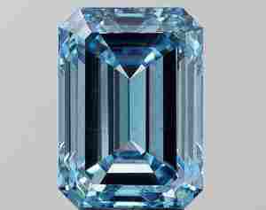 Diamante de Laboratorio Azul Intenso de Corte Esmeralda Excelente de 2.50 CT, VS1, Certificado IGI, Perforado con Láser, Piedra Suelta para Compromiso o Boda - Product Image 1