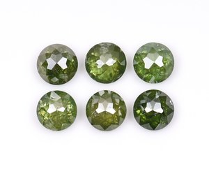 OM GEMS Diamante natural suelto de 3.5 MM con corte rosa, color verde realzado, de lujo, certificado para la fabricación de joyas - Product Image 4