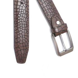 Cinturones de Cuero Genuino de Vaca Marrón de Primera Calidad para Hombre, Elegantes, Duraderos, Ajustables, Suministro al por Mayor OEM Personalizado - Product Image 2