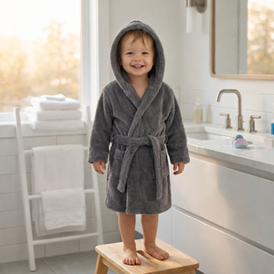 Albornoz Suave con Capucha para Bebé, Absorbente, 100% Algodón, Toalla Infantil, Envoltura de Baño para Niños Pequeños, Cómodo Regalo para el Hogar, Armario de Baño, Oeko-Tex - Product Image 1