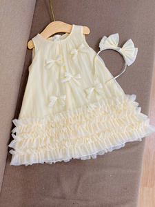 Vestido Casual de Verano Transpirable y Ecológico Personalizable para Niñas de 1 a 10 Años, Sin Mangas, Poliéster/Algodón, OEM/ODM - Product Image 3