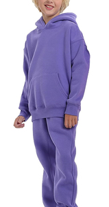 French Terry Heavyweight <b>Oversized</b> Kids Boys Track Suit <b>Joggers</b> Acid Wash Solid Color Block Two-Toned Streetwear Winter - Product Image 4