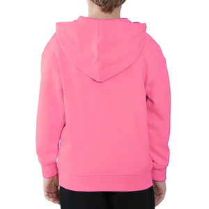 เสื้อฮู้ดดี้เด็กคุณภาพสูงทรงโอเวอร์ไซส์ คอลเลคชั่นฤดูหนาว สีชมพูสดใส แบบมีซิป สไตล์วัยรุ่น ผ้าฟลีซเนื้อนุ่มหรูหรา - Product Image 2