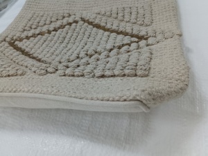 Bolso de Playa Tejido de Algodón Ecológico para Mujer, Estilo Veraniego, con Dos Asas, Tipo Cesta, Abierto - Product Image 3