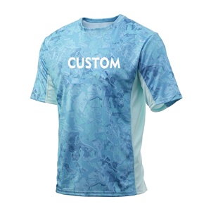Maillot de pêche personnalisé par sublimation, performance sublimée, protection UV 50+, t-shirt en polyester à manches courtes, chemises de pêche - Product Image 4