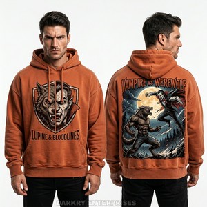 Sudadera con Capucha Extra Grande Color Borgoña Personalizada para Hombre, Sudadera Gruesa de Felpa con Estampado Gráfico Sanguis Nobilis, Sudadera Vintage Morada Estilo Urbano - Product Image 5